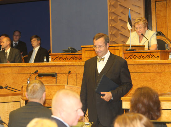 Riigikogu esimees Ene Ergma avas XI Riigikogu 4. istungjärgu, 2008